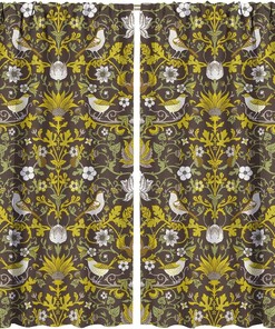 William Morris Shower Curtain, Retro Design Print for Home Decor