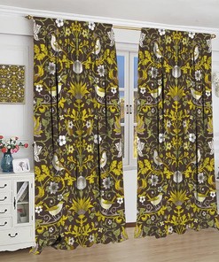 William Morris Shower Curtain, Retro Design Print for Home Decor