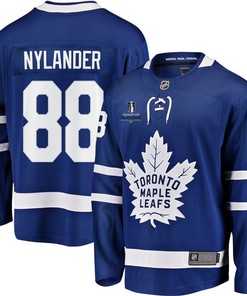 William Nylander 88 Toronto Maple Leafs Stanley Cup 2023 Playoffs Patch Home Breakaway Men Jersey - Blue