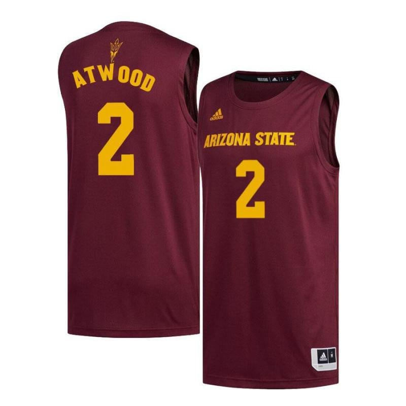 Willie Atwood 2 Arizona State Sun Devils Basketball Men Jersey - Maroon