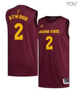 Willie Atwood 2 Arizona State Sun Devils Basketball Youth Jersey - Maroon