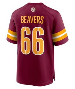 Willie Beavers Washington Commanders Game Player Jersey - Burgundy