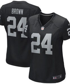 Willie Brown Las Vegas Raiders Womens Game Retired Player Jersey - Black Nfl