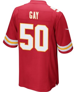 Willie Gay 50 Kansas City Chiefs Super Bowl LVII Champions 3 Stars Men Game Jersey - Red