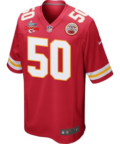 Willie Gay 50 Kansas City Chiefs Super Bowl LVII Champions 3 Stars Men Game Jersey - Red