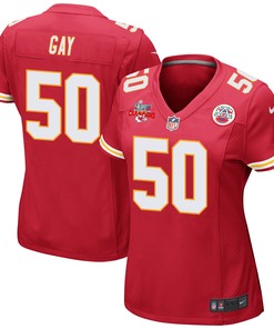 Willie Gay 50 Kansas City Chiefs Super Bowl LVII Champions 3 Stars Women Game Jersey - Red