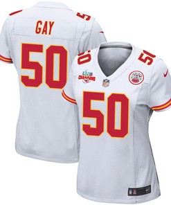 Willie Gay 50 Kansas City Chiefs Super Bowl LVII Champions 3 Stars Women Game Jersey - White