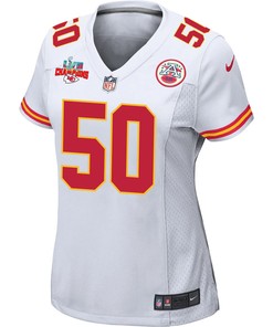 Willie Gay 50 Kansas City Chiefs Super Bowl LVII Champions 3 Stars Women Game Jersey - White