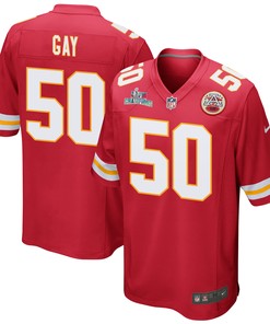 Willie Gay 50 Kansas City Chiefs Super Bowl LVII Champions Men Game Jersey - Red