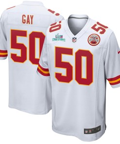 Willie Gay 50 Kansas City Chiefs Super Bowl LVII Champions Men Game Jersey - White