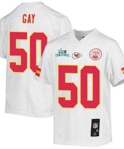 Willie Gay 50 Kansas City Chiefs Super Bowl LVII Champions Youth Game Jersey - White