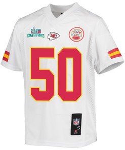 Willie Gay 50 Kansas City Chiefs Super Bowl LVII Champions Youth Game Jersey - White