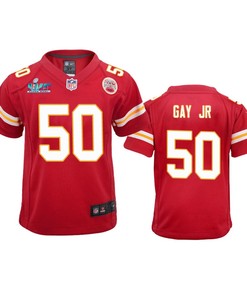 Willie Gay Jr. 50 Kansas City Chiefs Super Bowl LVII Game Jersey - Youth Red