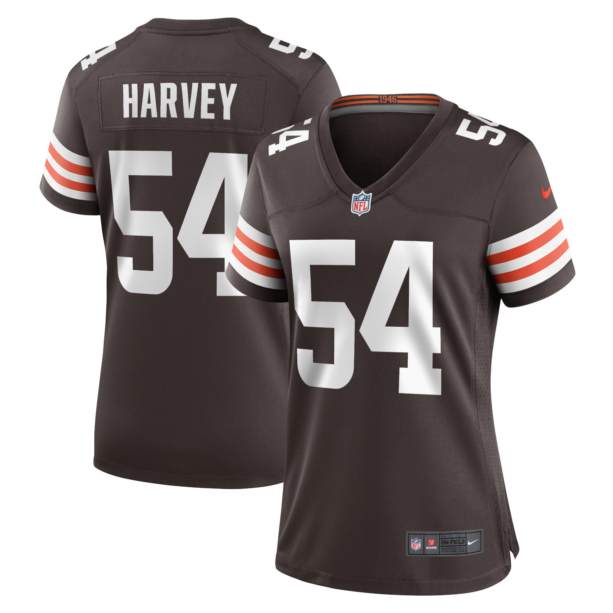 Willie Harvey Cleveland Browns Womens Player Game Jersey - Brown Nfl