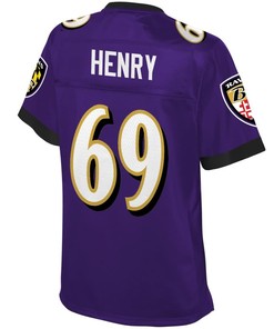 Willie Henry Baltimore Ravens Nfl Pro Line Womens Player Jersey - Purple