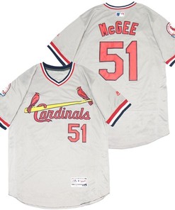 Willie Mcgee #51 St Louis Cardinals 2020 Mlb Grey Jersey