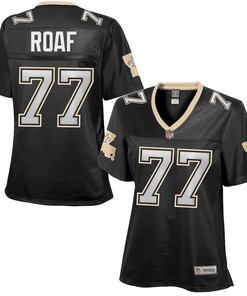 Willie Roaf 77 New Orleans Saints Women's Retired Player Jersey - Black