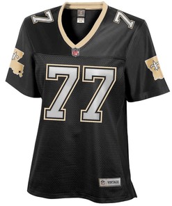 Willie Roaf 77 New Orleans Saints Women's Retired Player Jersey - Black