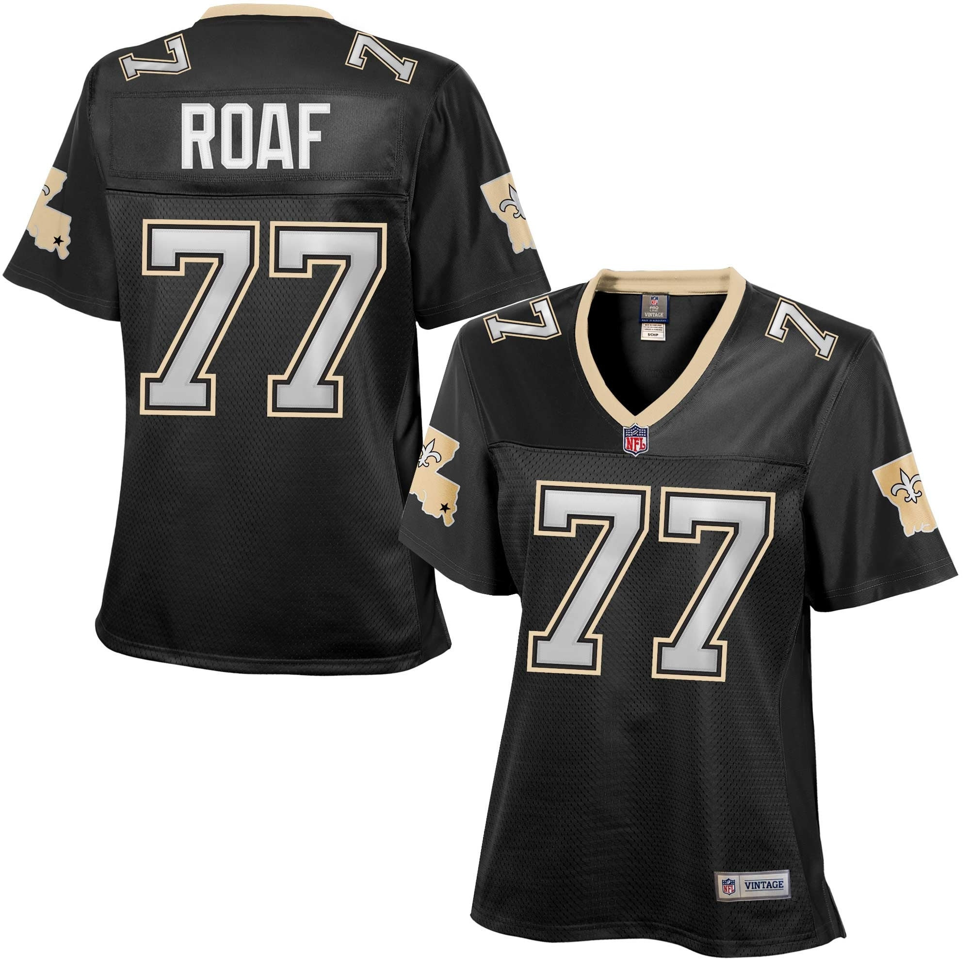 Willie Roaf New Orleans Saints Womens Retired Player Jersey - Black Nfl