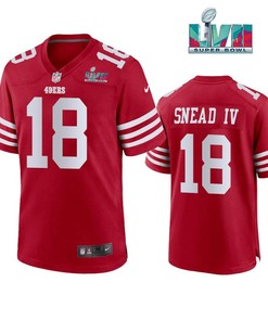 Willie Snead IV 18 San Francisco 49Ers Super Bowl LVII Men Game Jersey- Scarlet