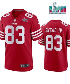 Willie Snead IV 83 San Francisco 49Ers Super Bowl LVII Men Game Jersey- Scarlet