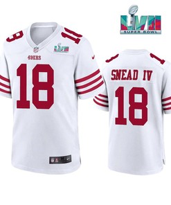 Willie Snead Iv 18 San Francisco 49Ers Super Bowl LVII White Men Game Jersey