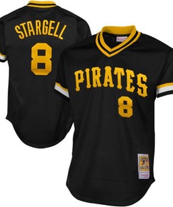 Willie Stargell Pittsburgh Pirates Mitchell & Ness 1982 Authentic Cooperstown Collection Mesh Batting Practice Jersey - Black Mlb