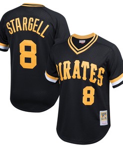 Willie Stargell Pittsburgh Pirates Mitchell & Ness Cooperstown Collection Mesh Batting Practice Jersey - Black Mlb