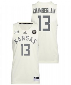 Wilt Chamberlain 13 White Kansas Jayhawks Alumni Basketball Reverse Retro Jersey