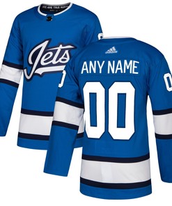 Winnipeg Jets Adidas Alternate Authentic Custom Jersey - Blue Custom Jerseys Nhl