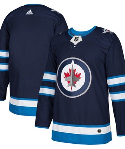 Winnipeg Jets Adidas Home Authentic Blank Jersey - Navy Nhl