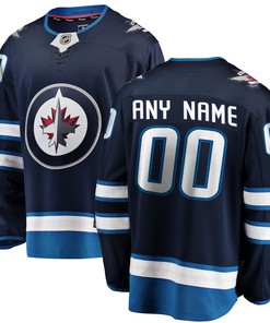 Winnipeg Jets Fanatics Branded Home Breakaway Custom Jersey - Blue Custom Jerseys Nhl