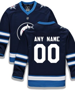 Winnipeg Jets Fanatics Branded Home Replica Custom Jersey - Blue Custom Jerseys Nhl