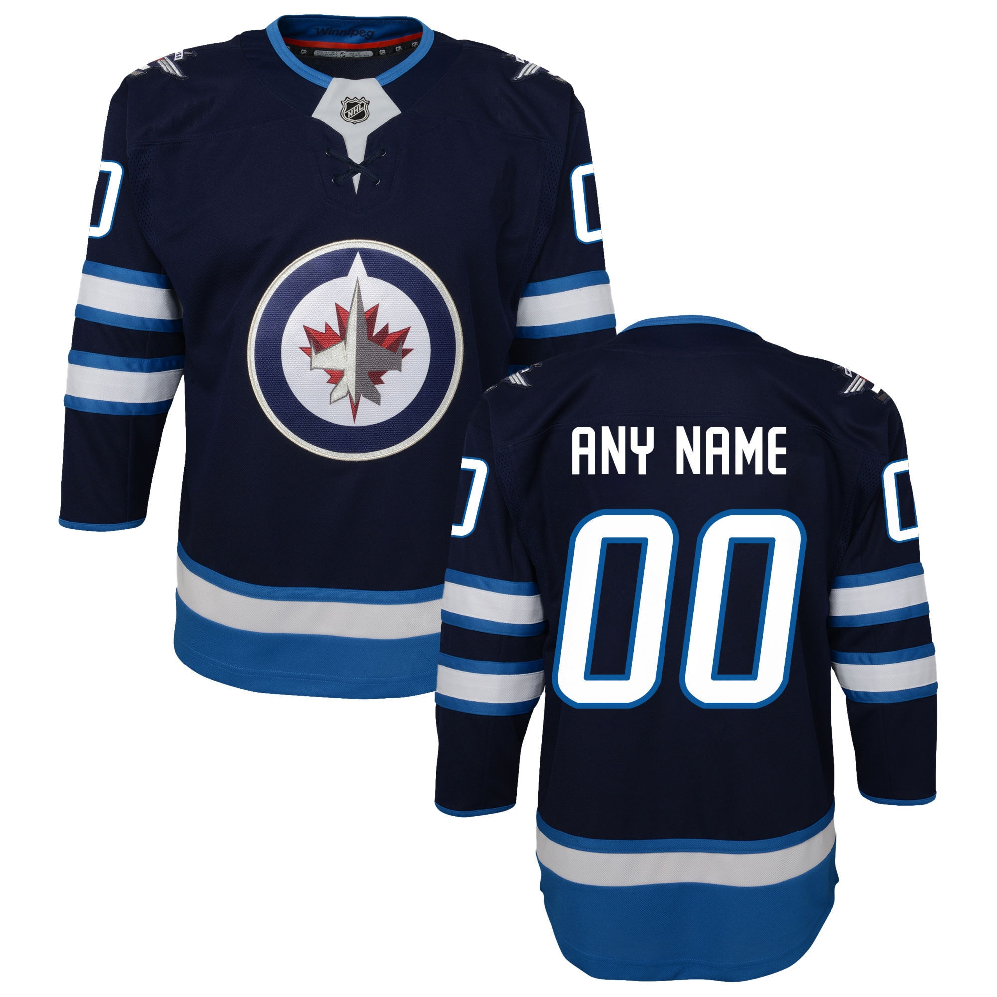 Winnipeg Jets Home Premier Custom Jersey - Navy Custom Jerseys Nhl