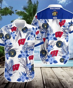 Wisconsin Badgers Milwaukee Brewers Hawaiian Shirt Ver 1