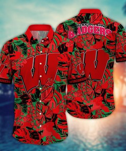 Wisconsin Badgers NCAA Flower Hawaii Shirt For Fans Ver 29