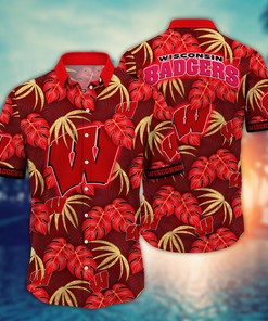 Wisconsin Badgers NCAA Flower Hawaii Shirt For Fans Ver 31