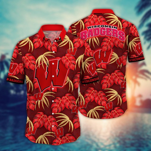 Wisconsin Badgers NCAA Flower Hawaii Shirt For Fans Ver 31