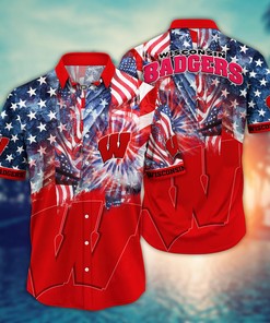 Wisconsin Badgers NCAA Flower Hawaii Shirt For Fans Ver 32