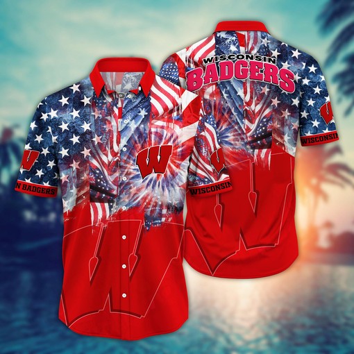 Wisconsin Badgers NCAA Flower Hawaii Shirt For Fans Ver 32