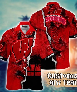 Wisconsin Badgers NCAA Flower Hawaii Shirt For Fans Ver 33