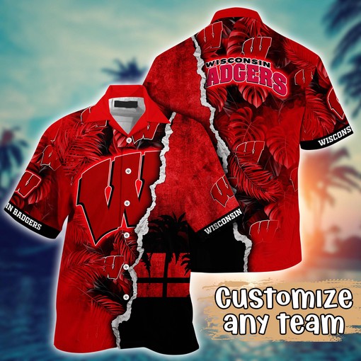 Wisconsin Badgers NCAA Flower Hawaii Shirt For Fans Ver 33