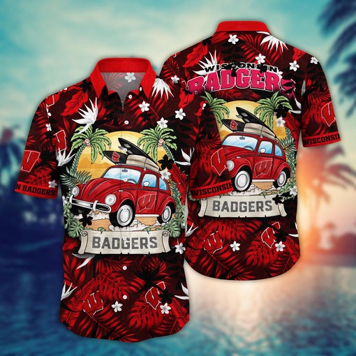 Wisconsin Badgers NCAA Flower Hawaii Shirt For Fans Ver 34