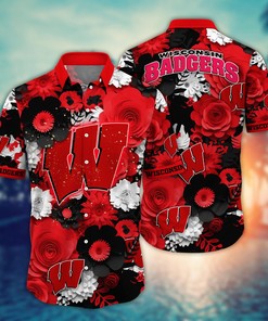 Wisconsin Badgers NCAA Flower Hawaii Shirt For Fans Ver 35