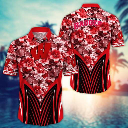 Wisconsin Badgers NCAA Hawaiian Shirt, Aloha Shirt Ver 1