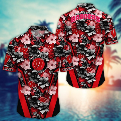 Wisconsin Badgers NCAA Hawaiian Shirt, Aloha Shirt Ver 2