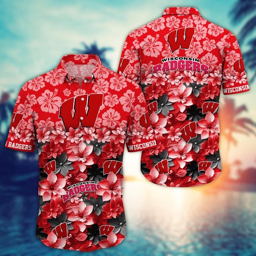 Wisconsin Badgers NCAA Hawaiian Shirt Gift For Fan