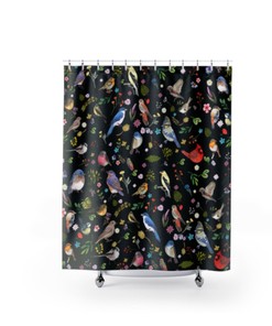 Witchy Kitchen Bird Shower Curtain for Bird Lover Gift Bathroom Decor