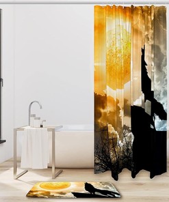 Wolf Print Animal Waterproof Shower Curtain for Bathroom Decor