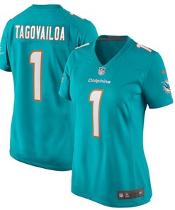 Woman Dolphins Tua Tagovailoa Aqua 2020 Nfl Draft First Round Pick Game Jersey Gifts For Fans